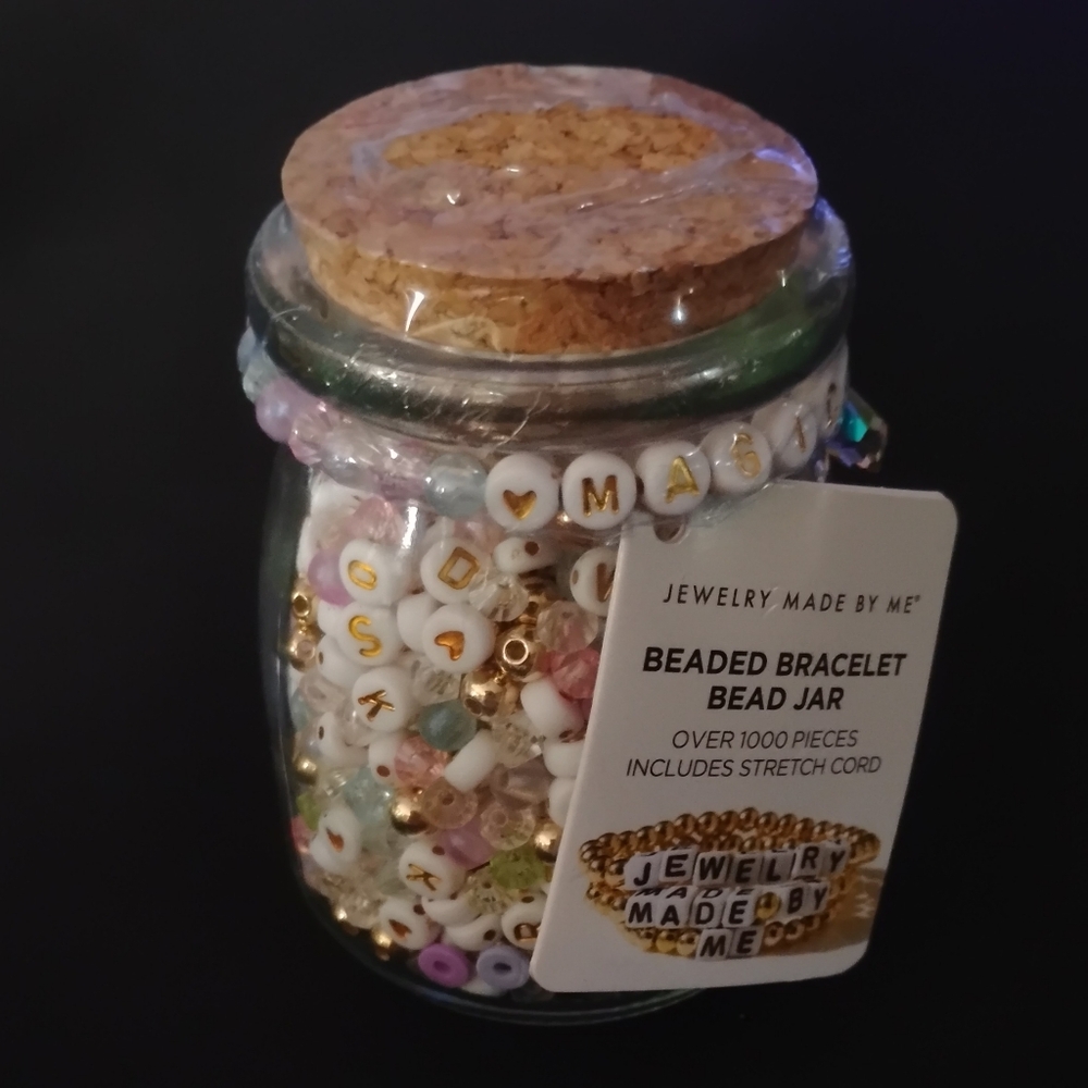 Beaded Bracelet Bead Jar - Multicolor